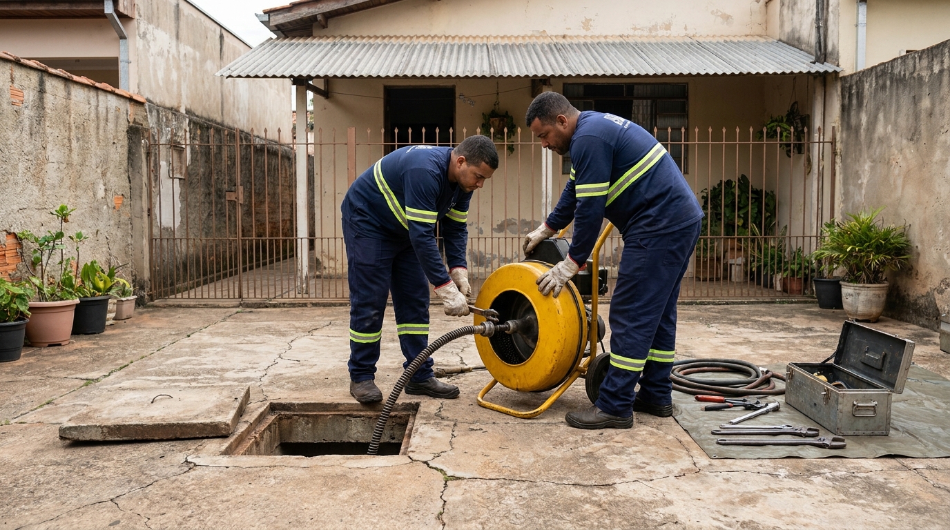 Desentupimento de esgoto em Santa Maria‑RS