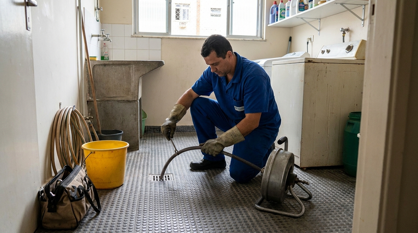 Desentupimento de ralo profissional em Santa Maria‑RS