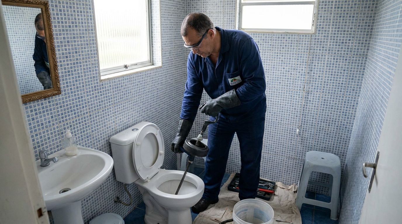 Desentupimento de vaso profissional em Santa Maria‑RS