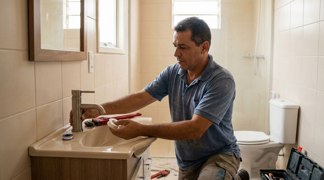 Instalação de torneira profissional em Santa Maria‑RS